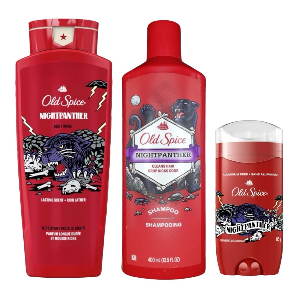 OLD SPICE 4PCS SET - BODY WASH, SHAMPOO, DEODORANT, BAG - BRAND NEW